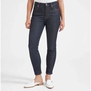 Everlane High Rise Ankle Skinny Jeans Indigo Rinse Blue Women's Size 28 Regular